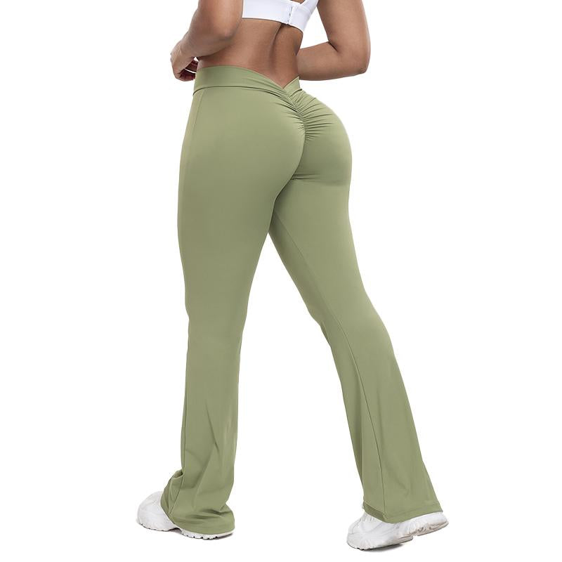 High-Waisted Flared Leggings with Butt-Lifting, Tummy Control, and Slimming Design, Perfect for Women during Yoga, Gym Workouts, Running, Pilates, or Casual Daily Wear—Shaping, Stylish, Stretchy, and Comfortable Fit Flare Leg Sport Legging Compression