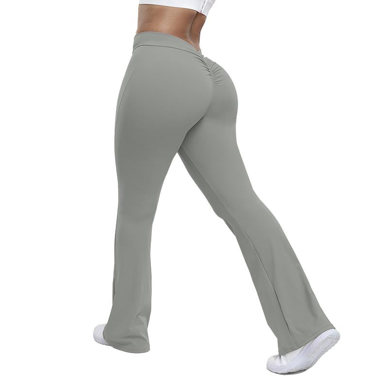 High-Waisted Flared Leggings with Butt-Lifting, Tummy Control, and Slimming Design, Perfect for Women during Yoga, Gym Workouts, Running, Pilates, or Casual Daily Wear—Shaping, Stylish, Stretchy, and Comfortable Fit Flare Leg Sport Legging Compression
