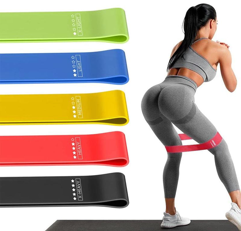 5 Set Resistance Loop Exercise Bands Exercise Bands for Home Fitness, Stretching, Strength Training, Physical Therapy,