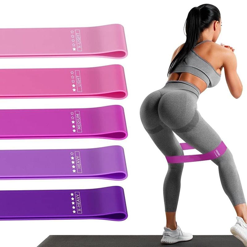 5 Set Resistance Loop Exercise Bands Exercise Bands for Home Fitness, Stretching, Strength Training, Physical Therapy,