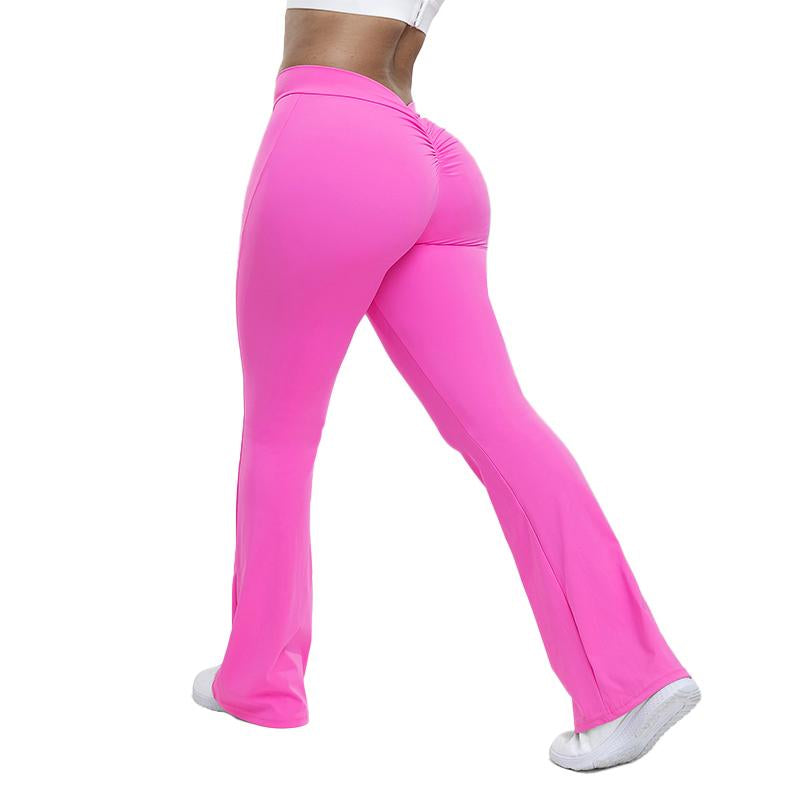 High-Waisted Flared Leggings with Butt-Lifting, Tummy Control, and Slimming Design, Perfect for Women during Yoga, Gym Workouts, Running, Pilates, or Casual Daily Wear—Shaping, Stylish, Stretchy, and Comfortable Fit Flare Leg Sport Legging Compression