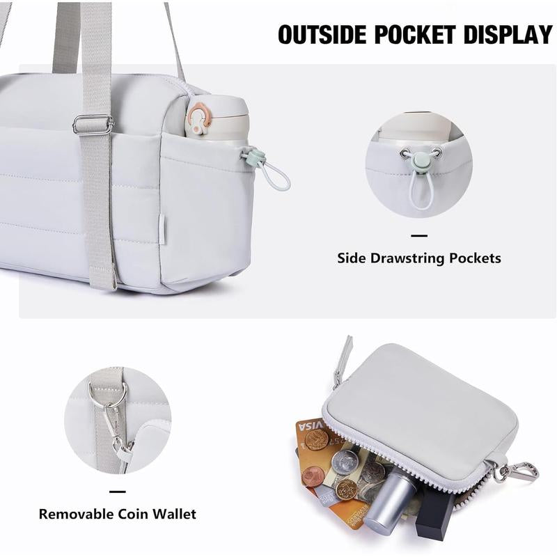 Small Gym Bag for Women 2 Set Mini Gym Duffle Bag with Wet Compartment and Coin Wallet, Gym Tote Bag for Workout/Sport/Travel