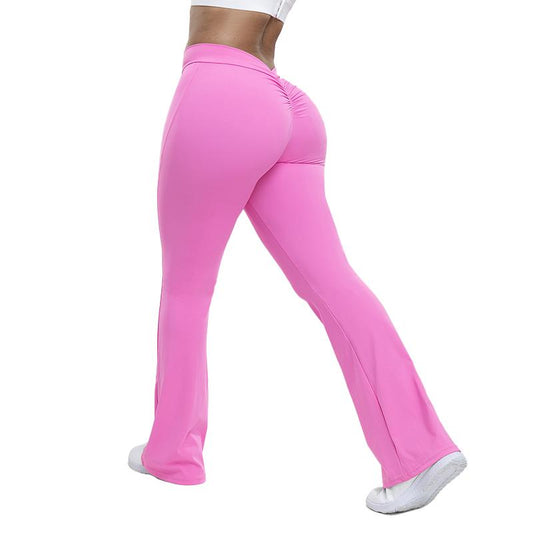High-Waisted Flared Leggings with Butt-Lifting, Tummy Control, and Slimming Design, Perfect for Women during Yoga, Gym Workouts, Running, Pilates, or Casual Daily Wear—Shaping, Stylish, Stretchy, and Comfortable Fit Flare Leg Sport Legging Compression