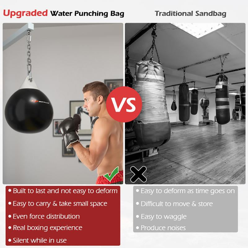 21 Inch Water Punching Bag with Adjustable Metal Chain Body Exercise Boxing Equipment