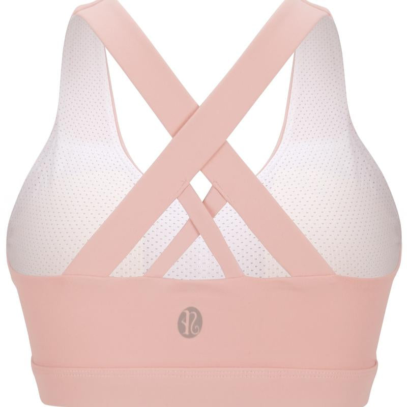 RUNNING GIRL Sports Bra for Women, Basic Criss-Cross Back Padded Strappy Medium Support Removable Cups Gym Yoga Bra Workout Athletic